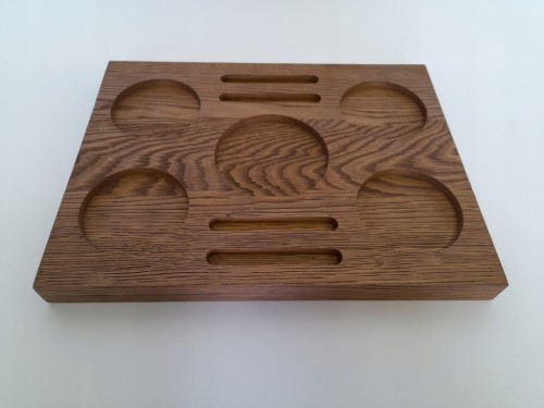 Deska taca na napoje whisky wino dębowa postarzana prezent parapetówka dąb