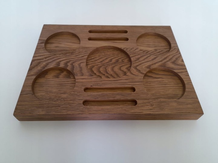 Deska taca na napoje whisky wino dębowa postarzana prezent parapetówka dąb