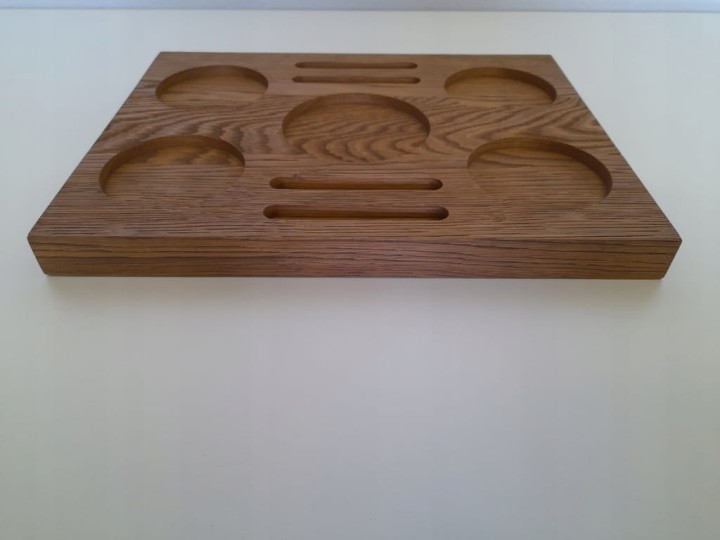 Deska taca na napoje whisky wino dębowa postarzana prezent parapetówka dąb