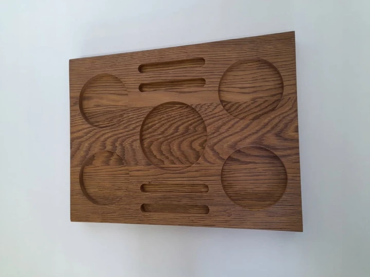 Deska taca na napoje whisky wino dębowa postarzana prezent parapetówka dąb