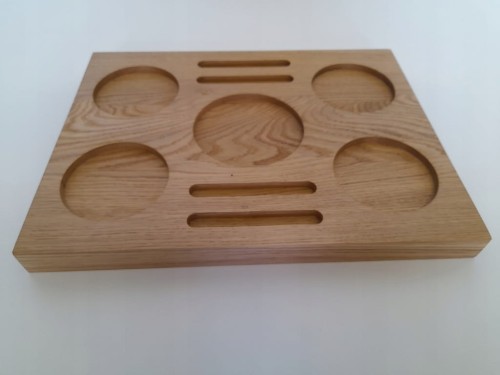 Deska taca na napoje whisky wino dębowa jasny olej prezent parapetówka dąb