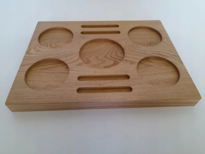 Deska taca na napoje whisky wino dębowa jasny olej prezent parapetówka dąb