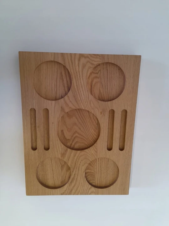 Deska taca na napoje whisky wino dębowa jasny olej prezent parapetówka dąb