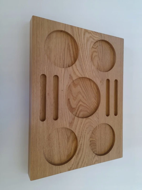 Deska taca na napoje whisky wino dębowa jasny olej prezent parapetówka dąb