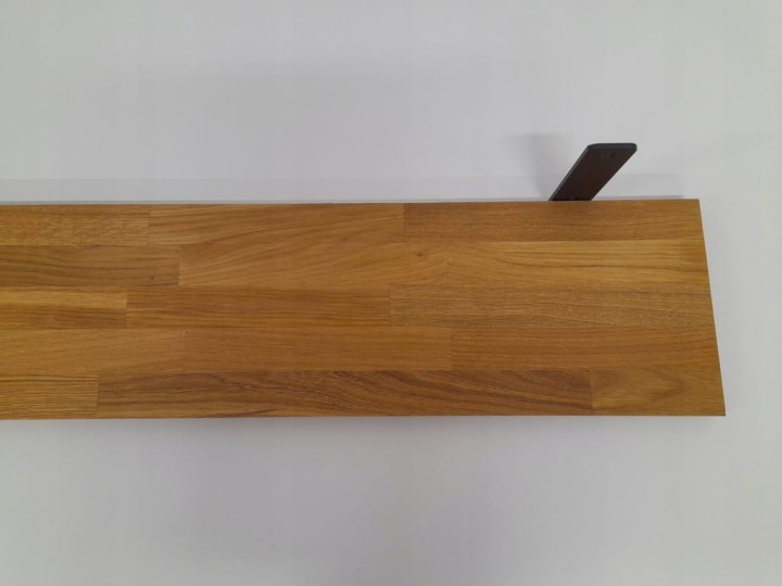 Półka drewniana dębowa ścienna do salonu kuchni loft na ścianę 100cm dąb