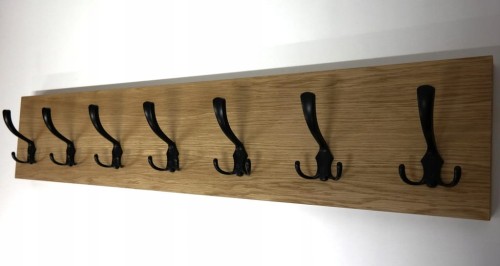 Wieszak fornir dębowy ścienny do przedpokoju na ścianę 39mm duży 100 x 20