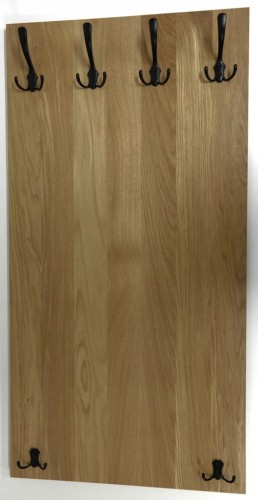 Wieszak dębowy drewniany ścienny do przedpokoju na ścianę panelowy dąb duży