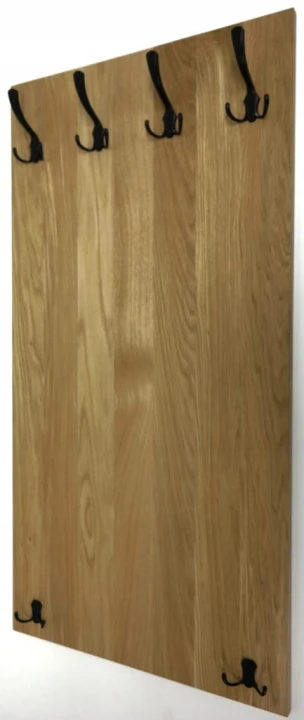 Wieszak dębowy drewniany ścienny do przedpokoju na ścianę panelowy dąb duży