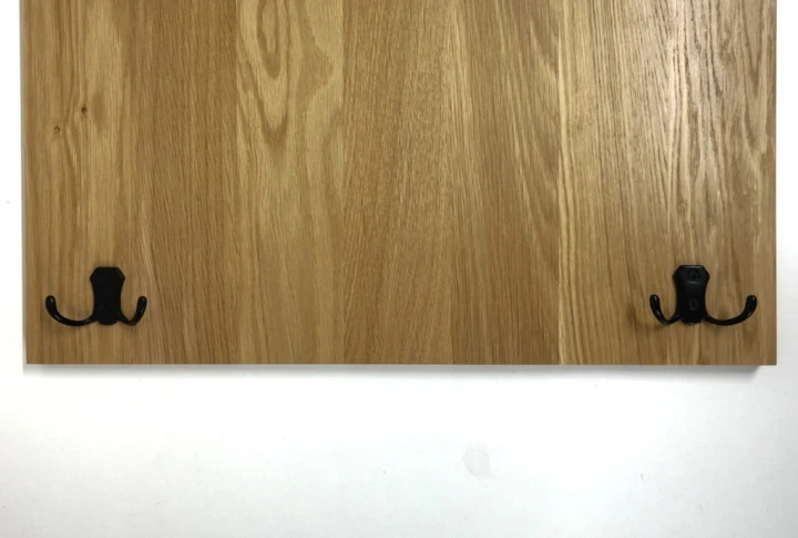 Wieszak dębowy drewniany ścienny do przedpokoju na ścianę panelowy dąb duży