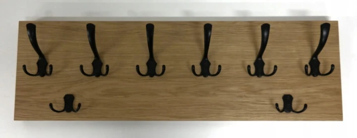 Wieszak fornir dębowy ścienny do przedpokoju na ścianę 39mm duży 80 x 25