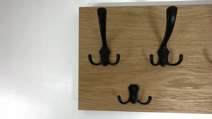 Wieszak fornir dębowy ścienny do przedpokoju na ścianę 39mm duży 80 x 25