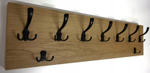 Wieszak fornir dębowy ścienny do przedpokoju na ścianę 39mm duży 100 x 25