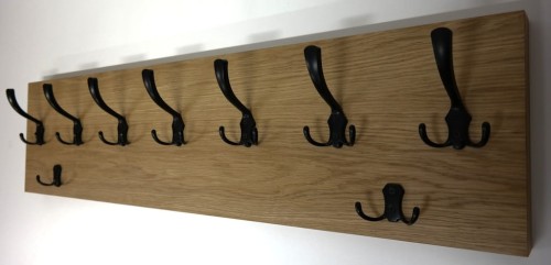 Wieszak fornir dębowy ścienny do przedpokoju na ścianę 39mm duży 100 x 25