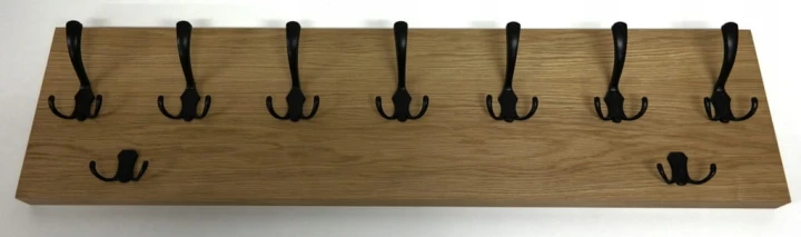Wieszak fornir dębowy ścienny do przedpokoju na ścianę 39mm duży 100 x 25