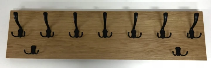 Wieszak fornir dębowy ścienny do przedpokoju na ścianę 39mm duży 100 x 25