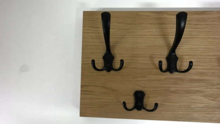 Wieszak fornir dębowy ścienny do przedpokoju na ścianę 39mm duży 100 x 25