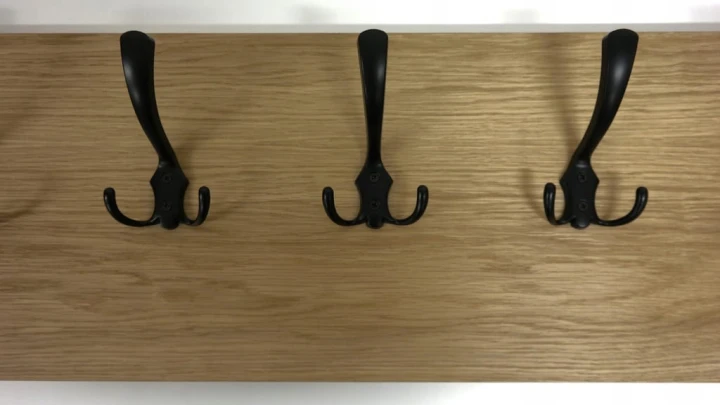 Wieszak fornir dębowy ścienny do przedpokoju na ścianę 39mm duży 100 x 25