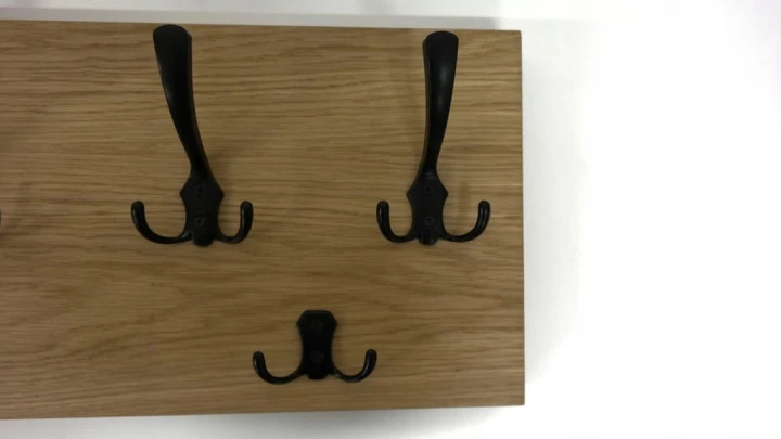 Wieszak fornir dębowy ścienny do przedpokoju na ścianę 39mm duży 100 x 25