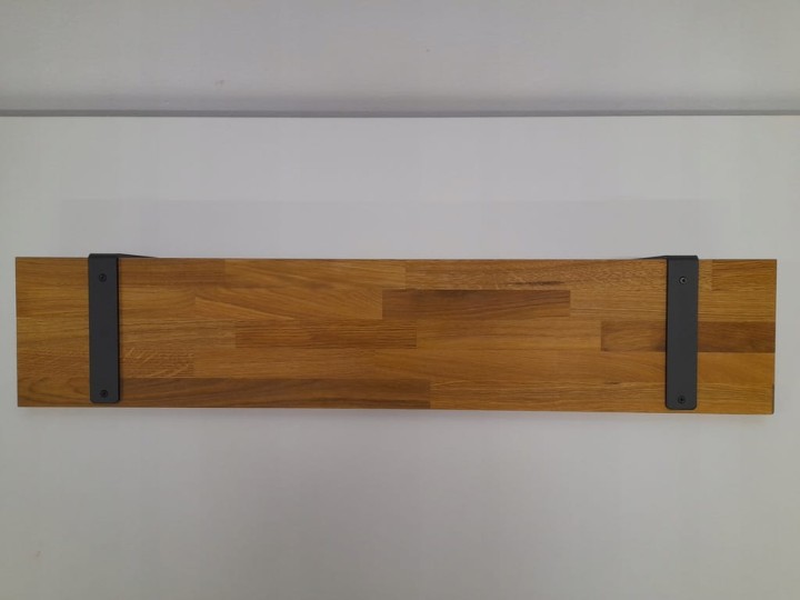 Półka drewniana dębowa ścienna do salonu kuchni loft na ścianę 60 x 20 dąb