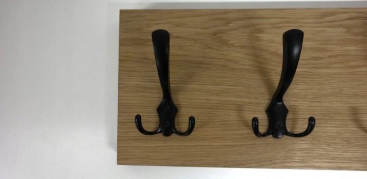 Wieszak fornir dębowy ścienny do przedpokoju na ścianę 39mm duży 80 x 20