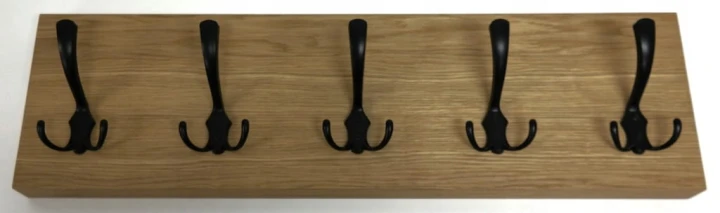 Wieszak fornir dębowy ścienny do przedpokoju na ścianę 39mm duży 70 x 20