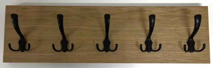 Wieszak fornir dębowy ścienny do przedpokoju na ścianę 39mm duży 70 x 20