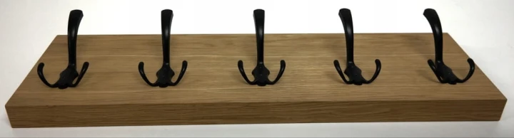 Wieszak fornir dębowy ścienny do przedpokoju na ścianę 39mm duży 70 x 20