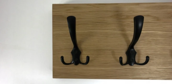 Wieszak fornir dębowy ścienny do przedpokoju na ścianę 39mm duży 70 x 20