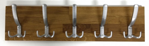 Wieszak dębowy drewniany ścienny do przedpokoju na ścianę dąb duży 60 x 15