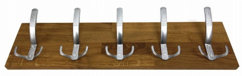 Wieszak dębowy drewniany ścienny do przedpokoju na ścianę dąb duży 60 x 15