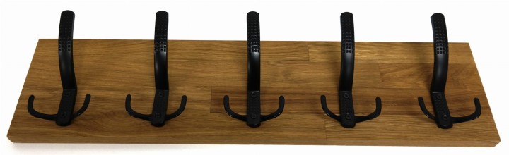 Wieszak dębowy drewniany ścienny do przedpokoju na ścianę dąb duży 60 x 15