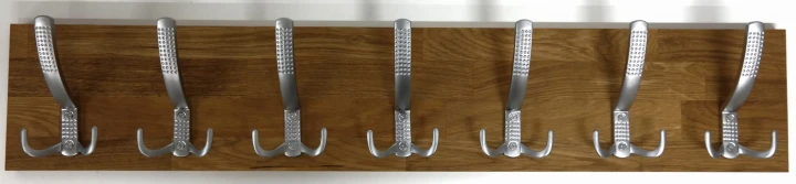 Wieszak dębowy drewniany ścienny do przedpokoju na ścianę dąb duży 80 x 15