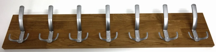 Wieszak dębowy drewniany ścienny do przedpokoju na ścianę dąb duży 80 x 15