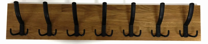 Wieszak dębowy drewniany ścienny do przedpokoju na ścianę dąb duży 80 x 15