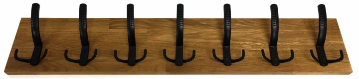 Wieszak dębowy drewniany ścienny do przedpokoju na ścianę dąb duży 80 x 15